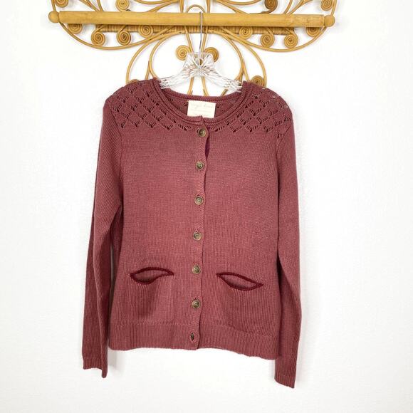 Evy's Tree Kaylee Cardigan in Dusty Rose sz M - Picture 3 of 7